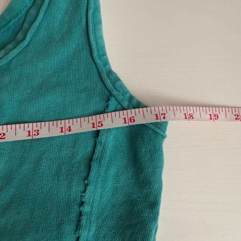 Free People Women's Cropped Top Turquoise Size L - Picture 5 of 10